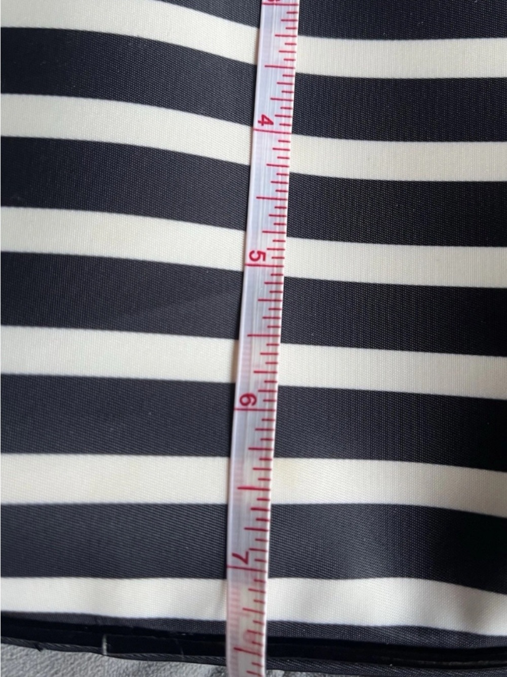 kate spade Black & White Striped Bow Handbag/Tote - Picture 10 of 16